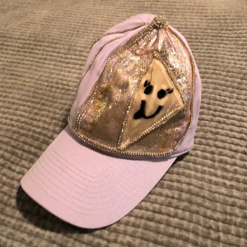 Handmade glitter rhinestone statement fashion cap